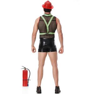 Costume de pompier réfléchissant pour homme, sexy et amusant, en maille, idéal pour les soirées et clubs – Nouvelle collection MS, vente chaude - Product Image 3