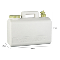 Conteneur de stockage d'eau de camping 28L seau de pêche pliant à la main avec brosse de nettoyage