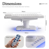 Table de massage électrique à 3 moteurs avec double commande par pédale, appui-tête détachable et base LED pour clinique esthétique