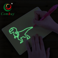 Jouet cadeau de peinture magique fluorescente, tableau de dessin lumineux A4