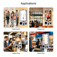 Kiosque en libre-service extérieur étanche IP65 de 32 pouces avec écran tactile, terminal de commande et de paiement pour restaurant et hôtel