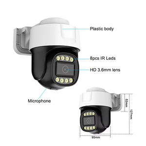 IP65 ngoài trời PTZ máy ảnh 2 MP Pan nghiêng xoay <span class=keywords><strong>camera</strong></span> an ninh tầm nhìn ban đêm đồng trục âm thanh BNC TVI AHD máy ảnh - Product Image 4