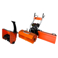Balayeuse à neige multifonctionnelle JHS, moteur 6,5 CV essence, 800 mm, 3-en-1 (balayage, soufflage, bêchage), démarrage manuel, pour déneigement