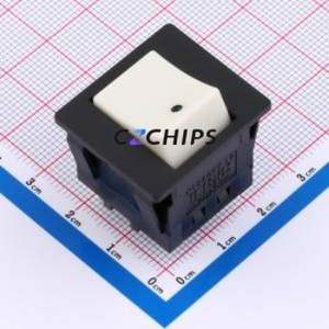 HLS308A12 Rocker Switch Switch ( Pin Style: Solder Tab )( Rocker Color: White )( Rated Current: 8A ) - Product Image 1