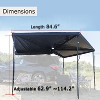 Auvent latéral de voiture 4x4 270 degrés camping-car tout-terrain tente d'auvent latéral de toit de voiture étanche