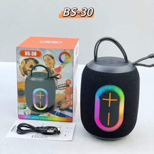 Portable <b>Bluetooth</b> <b>Speaker</b> With Colorful Led Light Rechargeable Battery <b>Mini</b> Outdoor Desktop Use Red - Product Image 4
