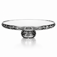 Support à gâteau de luxe en cristal K9, design à facettes taillées en diamant, plateau élégant pour desserts, décoration de mariage, fête, maison