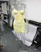 Robe Courte Décontractée Jaune Slim et Élégante, Nouvelle Collection Été 2026, Meilleure Vente, Qualité Supérieure