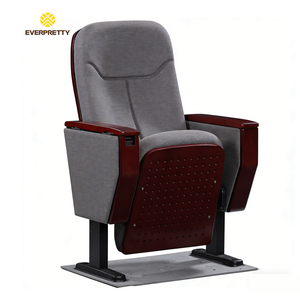 Chaise d'auditorium ergonomique pliable et rembourrée à dossier haut avec tablette d'écriture pour étudiant, idéale pour <span class=keywords><strong>les</strong></span> cinémas et théâtres scolaires modernes - Product Image 4