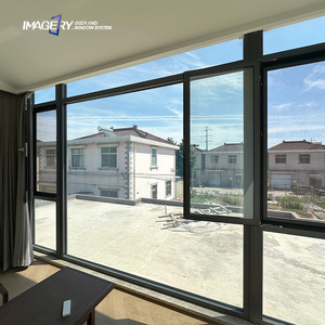 Nuovo Design Finestra a Battente in Alluminio con Taglio Termico e Isolamento Acustico, Vetro Temperato, Colore Personalizzato per Edifici - Product Image 1