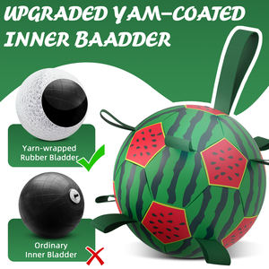 Palla Interattiva per Animali Domestici KINYU in Gomma PU Avvolta, Ecologica, Classica, Giocattolo Solido per Cani, per Giochi all'Aperto, Pallone da Calcio per Alleviare lo Stress - Product Image 4