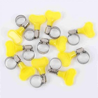 Offre Spéciale 10cs papillon en acier inoxydable Mini Jubilee carburant colliers de serrage Clip Fit 9mm maison matériel outils fixation Clips fournitures