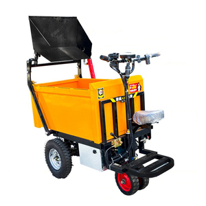 Chariot électrique à trois roues en acier jaune avec plateau fermé pour usage industriel, construction durable avec revêtement en poudre - Product Image 5
