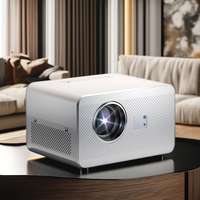 Projecteur Home Cinéma C8 Pro 32G Android 9 LCD 2G Full HD 1080P 3D LED Mise au Point Automatique 4K 4000 Lumens Haut-parleurs Intégrés Internet