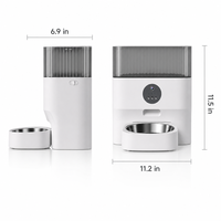 Distributeur automatique de nourriture pour animaux de compagnie intelligent avec caméra, 5L, contrôle par application WiFi, pour chats et chiens