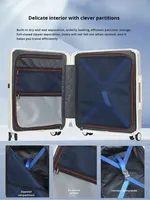 Valise à roulettes larges, silencieuse, à roues universelles, avec fermeture éclair, durable, légère, avec serrure TSA, pour affaires, embarquement, classique, grande capacité