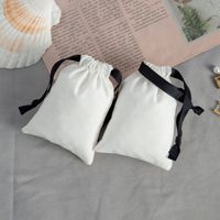 Sacs de rangement en coton avec cordon de serrage, fournis directement par le fabricant, avec logo personnalisé, adaptés pour ranger les bijoux