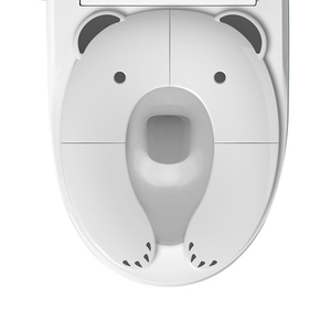 Siège de toilette pliable et portable pour bébé, design ours mignon, en PP+TPE sans BPA, antidérapant - Product Image 3
