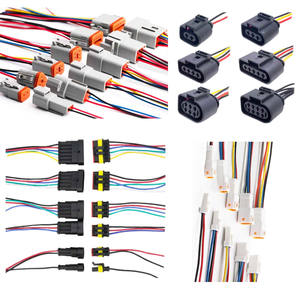 Deutsch DT 2 Pin Pigtail Kit connettore impermeabile maschio femmina presa cavo cablaggio per luce da lavoro a LED motocicli - Product Image 6