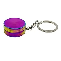 Broyeur à herbes en alliage d'aluminium de 30 mm avec logo personnalisé, porte-clés, 2 pièces, durable, écologique, design sécurisé, broyeur à tabac