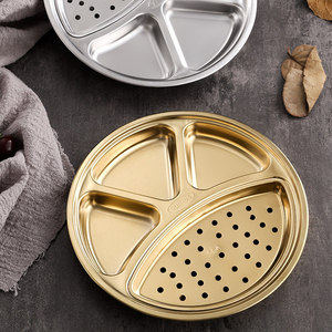 จานแบ่งซอสปิ้งย่างสไตล์เกาหลี สแตนเลส 304 ทนทานต่อการกัดกร่อน ใช้สำหรับอาหาร - Product Image 3