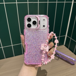 <span class=keywords><strong>เคส</strong></span>โทรศัพท์กันกระแทก TPU+PC ลายกลิตเตอร์อีพ็อกซี่ดีไซน์แฟชั่น พร้อมกรอบกล้องและสายคล้องมุก สำหรับ SAM S26 FE S26 PLUS A36 5G - Product Image 4