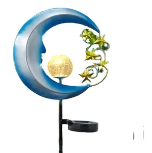 星月太阳能动力花园噼啪玻璃地球灯Led防水景观灯