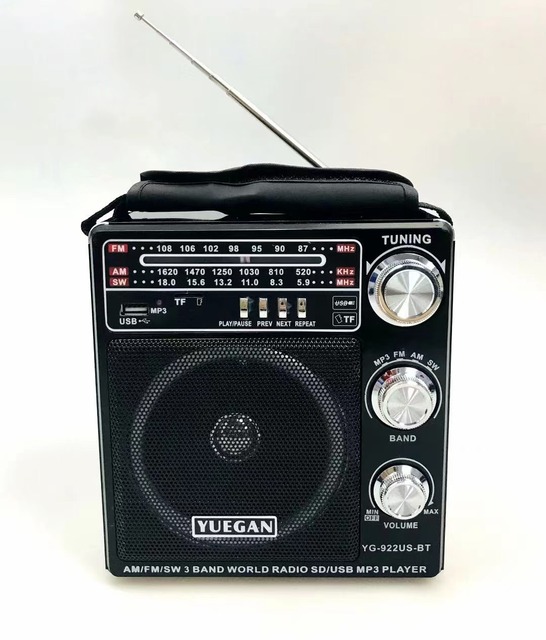 YG-922US-BT New Design Vintage Portable Speaker Fm Antique Shape Wooden Pocket Radio