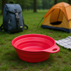 Comedero de Viaje de Silicona de 1L y 18 cm con Borde Sólido para Mascotas - Product Image 3