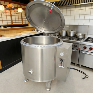 Marmite de cuisson verticale 100-600L en acier inoxydable SUS304 avec enveloppe chauffante |   Options de chauffage électrique/à gaz/à vapeur pour la transformation alimentaire - Product Image 5