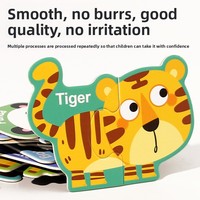 Puzzle magnétique en papier pour l'apprentissage précoce avec 26 lettres, autocollants d'animaux et de chiffres - Jouet éducatif cognitif