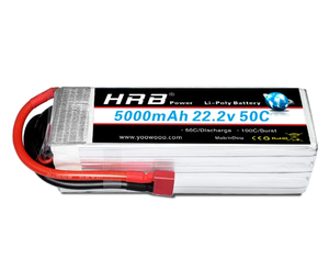 แบตเตอรี่ 22.2V 5000mAh 50C 6S1P พร้อมปลั๊ก XT90/T/EC5 สำหรับชุดแบตเตอรี่โดรนเฮลิคอปเตอร์ควอดคอปเตอร์ RC - Product Image 1