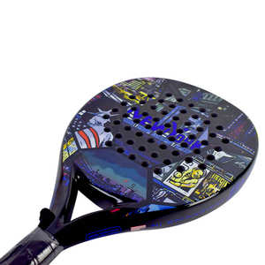 BON MARCHÉ chine fabrication 12K carbone diamant forme ronde pala de padel raquette - Product Image 3