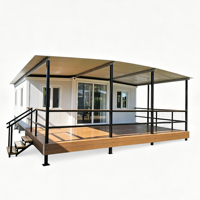 Maison conteneur pliable et personnalisable de 20 pieds, en panneaux sandwich d'acier extensibles à double aile, design contemporain et écologique