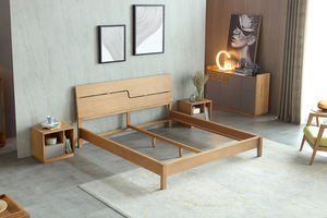 เตียงไม้แอชแบบแข็ง,เตียงคิงไซส์ควีนไซส์โครงเตียงคู่ประกอบง่ายและเงียบทนทานการออกแบบเตียงยืนยาว - Product Image 5