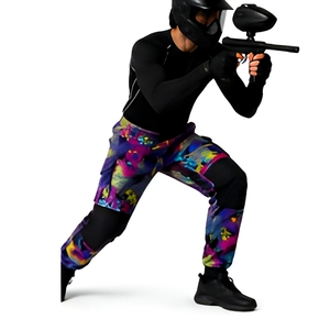 Men's Custom Paintball Pants With Colorful Abstract Print And <b>Padded</b> Protection For Outdoor <b>Games</b> Professional Paintball Gear - Product Image 4