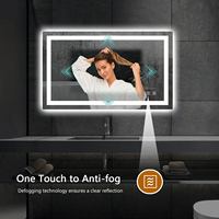 Espejo Inteligente Moderno Rectangular con Iluminación LED, Antivaho, Impermeable, con Clasificación IP65/66, Personalizable para Hoteles