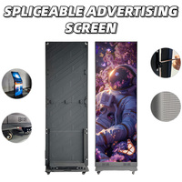 Afficheur LED intelligent portable P2.5, couleurs vives, léger, sur pied, pliable, anti-éblouissement, pour centre commercial