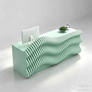 Mostrador de Recepción con Diseño Personalizado, Mostrador Frontal Único para la Construcción de la Imagen de Marca de una Cadena de Tiendas - Product Image 5
