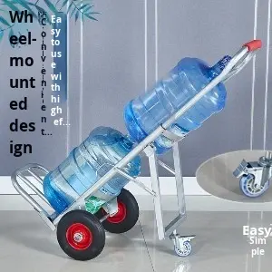 Kleine opvouwbare 14cm rubberen stille elastische wieltrolley voor thuisgebruik, voor het vervoeren van mineralen/puur <span class=keywords><strong>water</strong></span>, emmers en drinkautomaten - Product Image 5