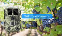 Caméra de chasse étanche avec contrôle par application, vision nocturne, portée de détection réglable, caméra de surveillance Wifi