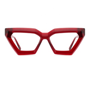 Vendita calda Fashion Design donne spesse Trendy Cat Eye Bevel Light acetato montatura per occhiali ottici - Product Image 1