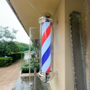 Factory Direct Sell Portable Modern LED Waterproof Salon Rotating Lamp Pole 50cm <b>Barber</b> Pole for Barbershop - Product Image 3