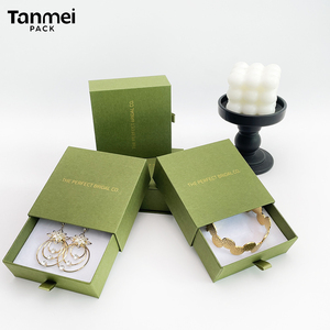 Eco Friendly Personalized Jewelry Packaging <b>Box</b> Cardboard Paper Drawer <b>Gift</b> <b>Box</b> for Ring Necklace <b>Earring</b> Bracelet - Product Image 6