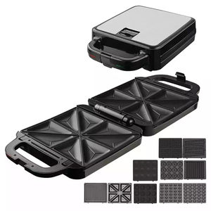 Máquina <span class=keywords><strong>de</strong></span> parrilla 2 en 1, placas <span class=keywords><strong>de</strong></span> cocción Panini y <span class=keywords><strong>planchas</strong></span> <span class=keywords><strong>de</strong></span> gofres, placas intercambiables, parrilla <span class=keywords><strong>de</strong></span> sándwich, máquina <span class=keywords><strong>de</strong></span> gofres - Product Image 4