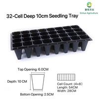Plateau de semis en plastique Factory32 Cells de 10 cm de profondeur, plateau de propagation de plantes de qualité stable, plateau à plaquettes pour serres et horticulture
