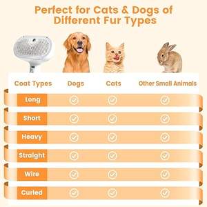 Spazzola per peli di animali domestici per gatti e cani di bellezza e pettine da massaggio autopulente set per la toelettatura del gatto con Spray a vapore per animali domestici - Product Image 5