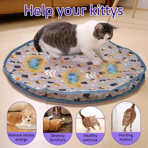 Jouets interactifs pour chats, balle à roulement rapide dans une pochette, jouet pour chat qui chante à l'activation du mouvement, <span class=keywords><strong>jeu</strong></span> de cache-cache, <span class=keywords><strong>jeu</strong></span> de capture de <span class=keywords><strong>souris</strong></span> - Product Image 4