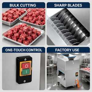 Machine à trancher la viande fraîche commerciale, coupe-viande électrique facile à nettoyer pour couper le bœuf, le porc, le mouton, le <span class=keywords><strong>poulet</strong></span> - Product Image 3