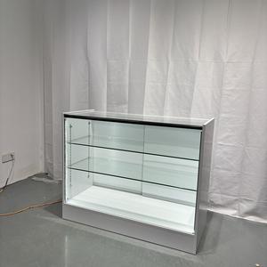 HIKUYA Fabrieks Prijs Volledig Glazen Displaykast Kassa met Gehard Glas & MDF Wit Eco-vriendelijk Modern Design - Product Image 5